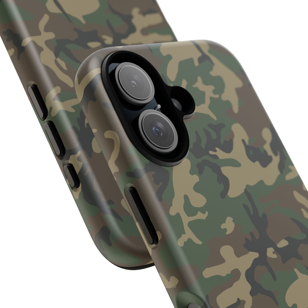 Woodland (M81) Tough Phone Case — Military-Inspired Dual-Layer Protective Cover