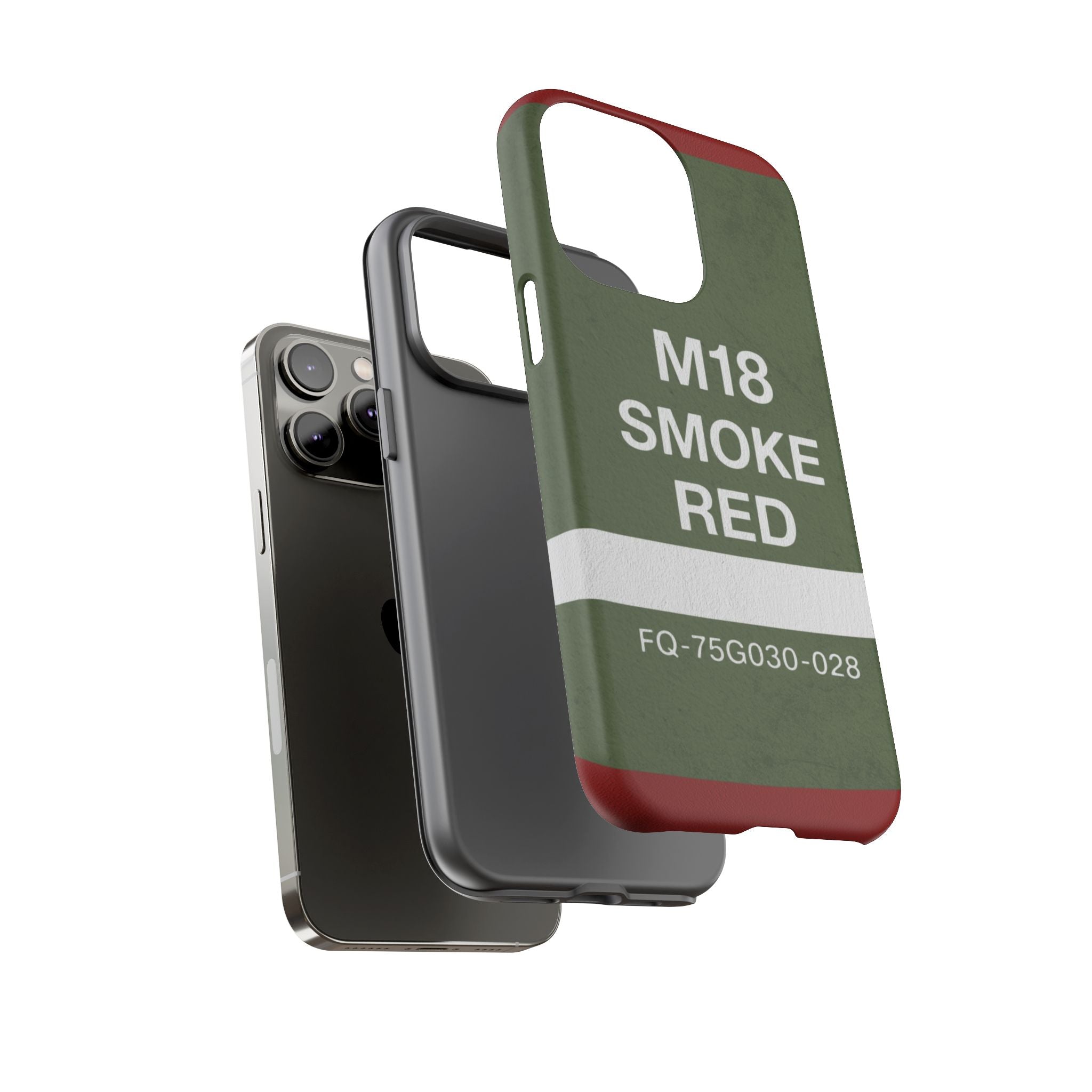 M18 Smoke Red Tough Phone Case | Military-Inspired Dual Layer Protective Cover