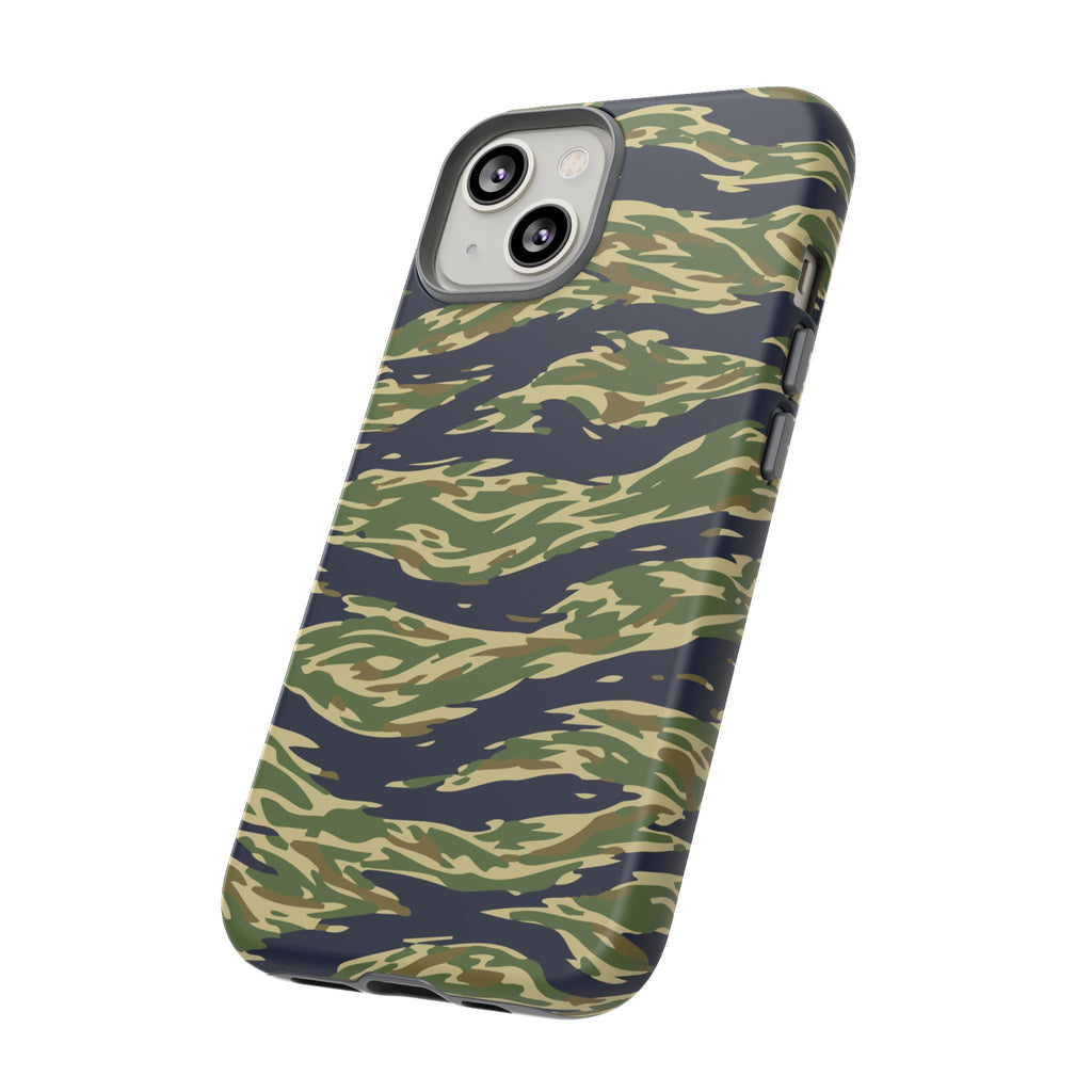 Tiger Stripe Camo Tough Phone Case | Military-Inspired Dual-Layer Protection
