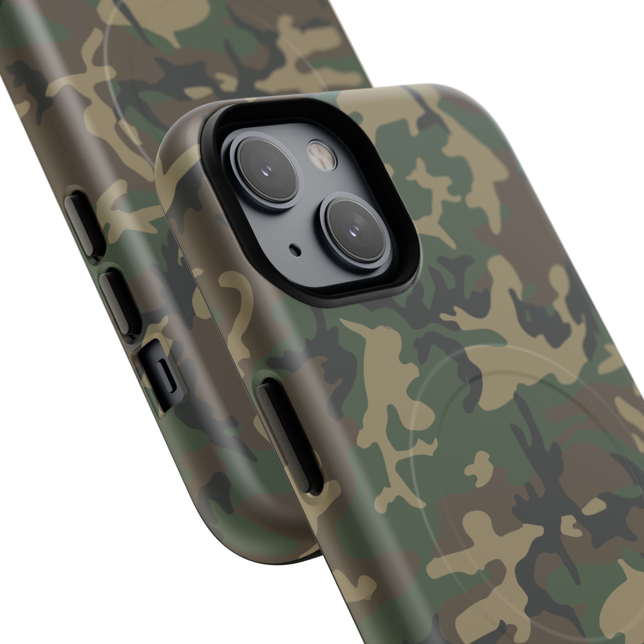 MagSafe® Compatible Tough Phone Case – M81 Woodland Camo | Rugged Military-Style Cover