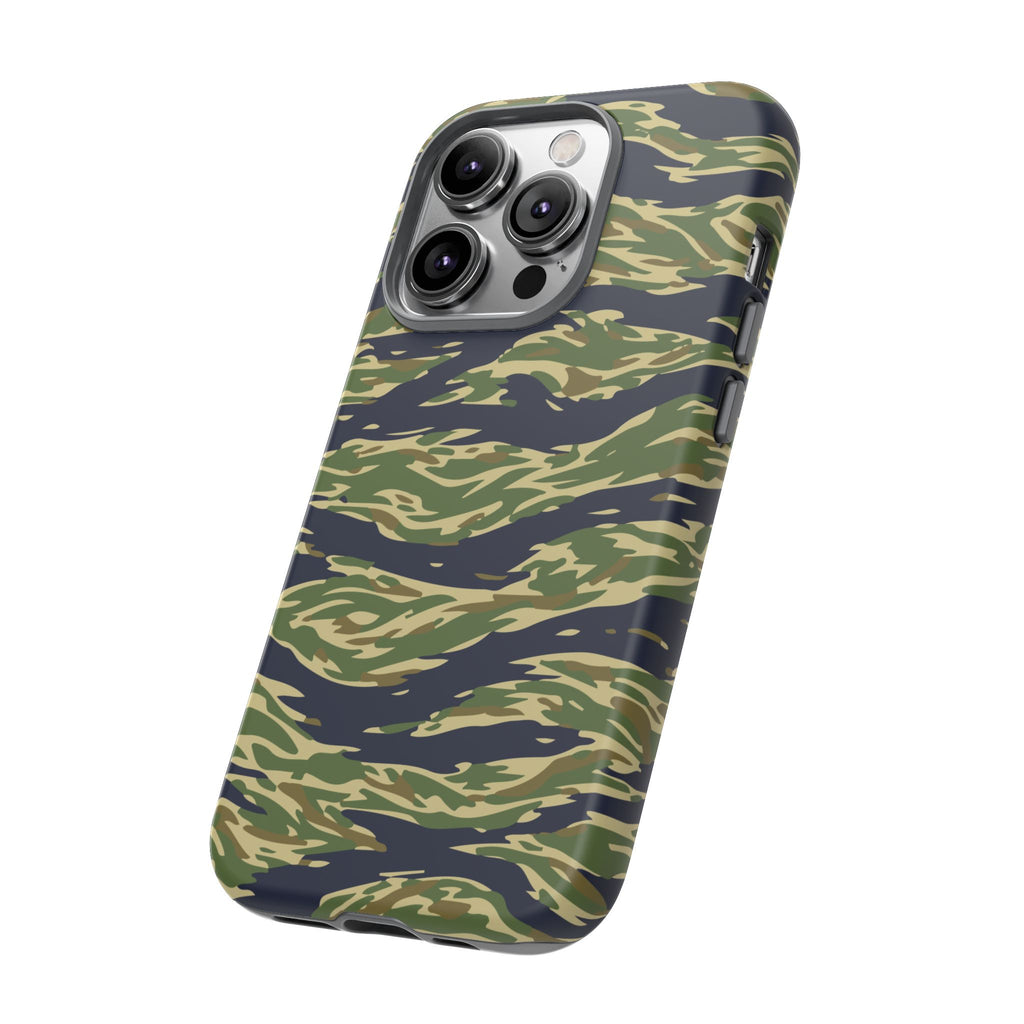 Tiger Stripe Camo Tough Phone Case | Military-Inspired Dual-Layer Protection