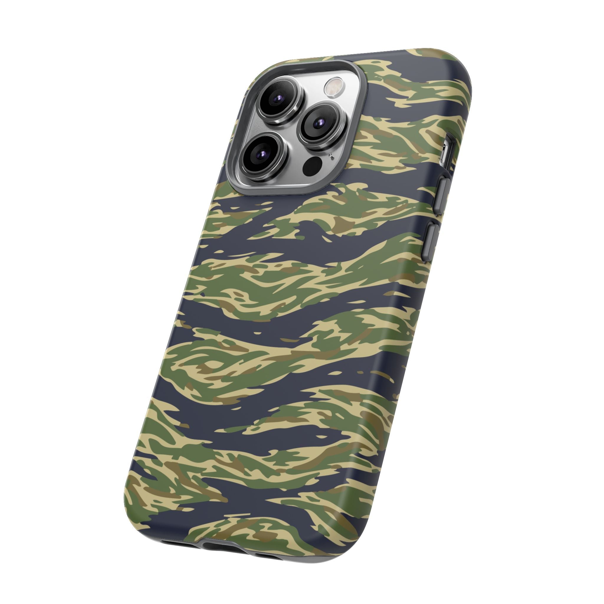 Tiger Stripe Camo Tough Phone Case | Military-Inspired Dual-Layer Protection