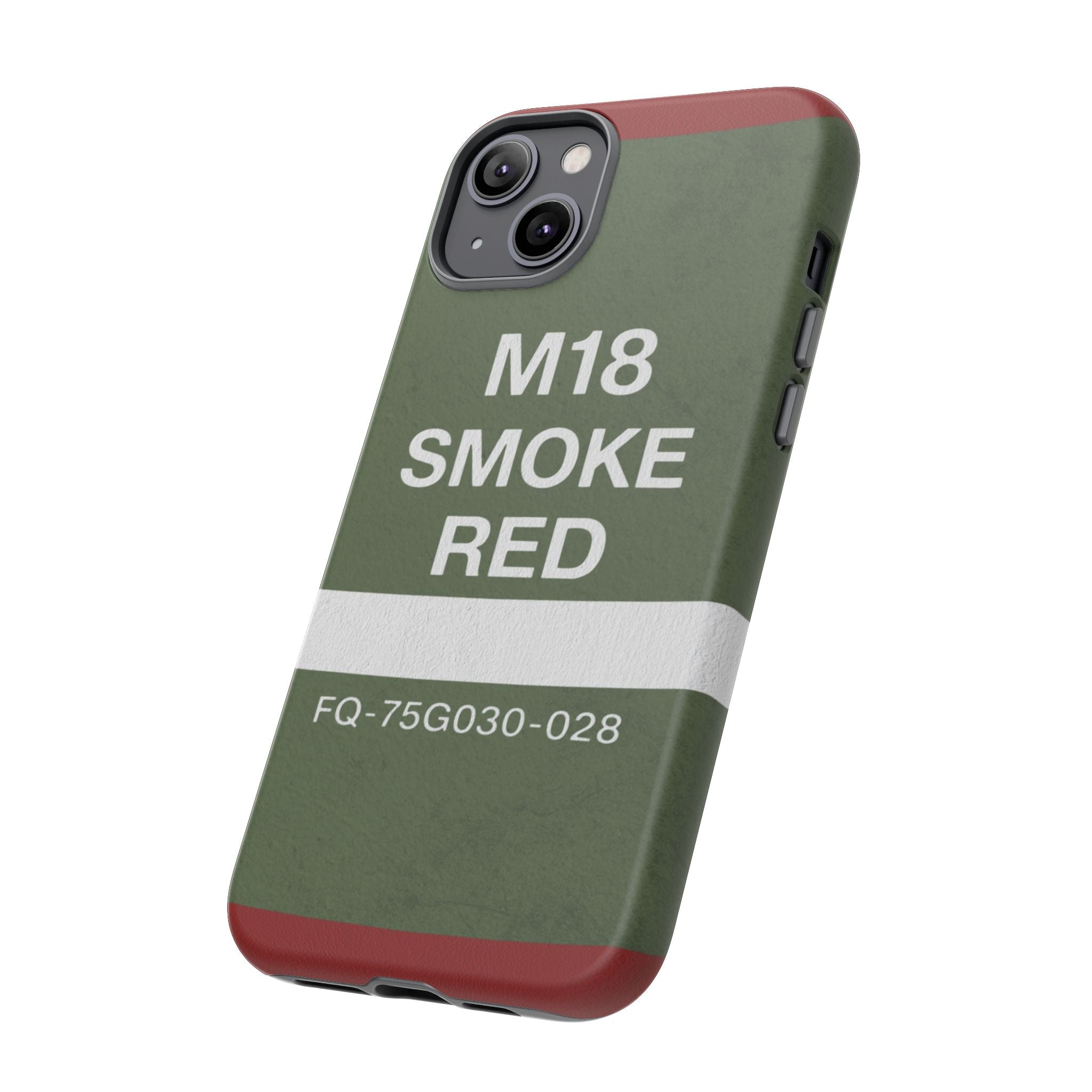 M18 Smoke Red Tough Phone Case | Military-Inspired Dual Layer Protective Cover