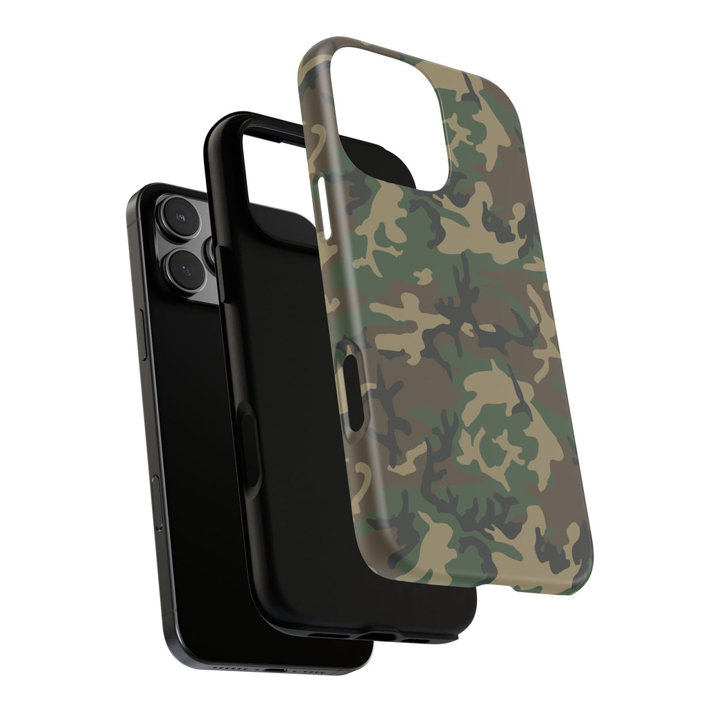 Woodland (M81) Tough Phone Case — Military-Inspired Dual-Layer Protective Cover