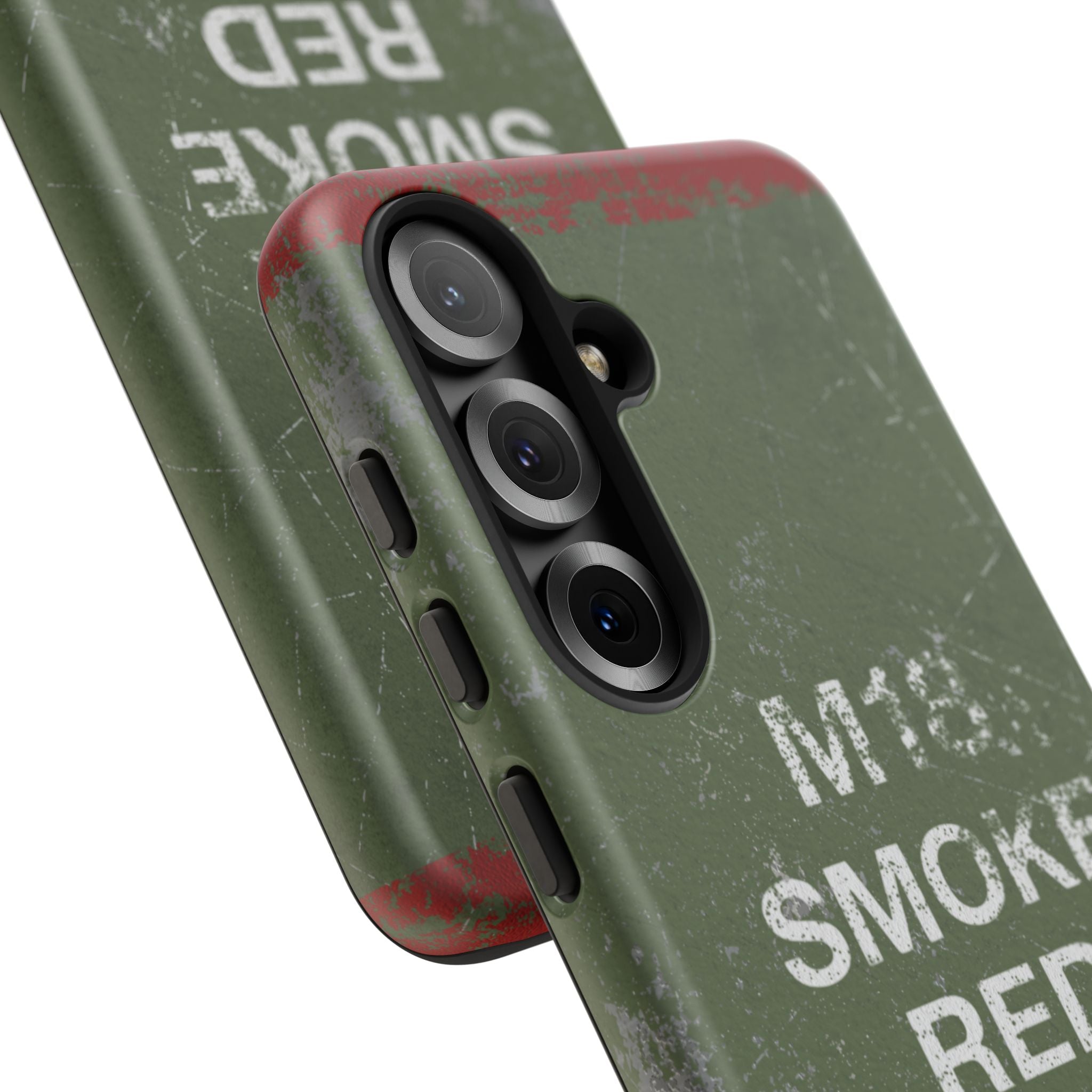 M18 Smoke Red (Distressed) Phone Case | Military-Inspired Dual Layer Protective Cover
