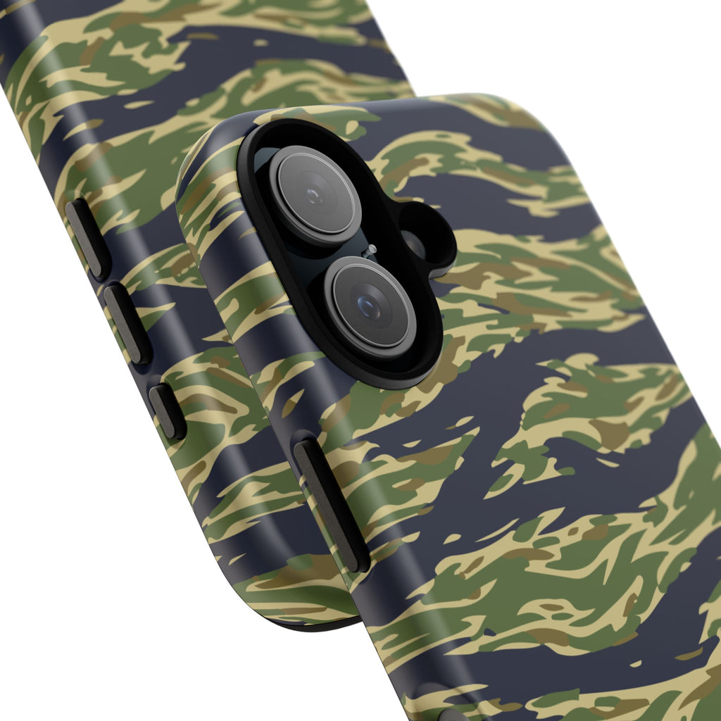 Tiger Stripe Camo Tough Phone Case | Military-Inspired Dual-Layer Protection