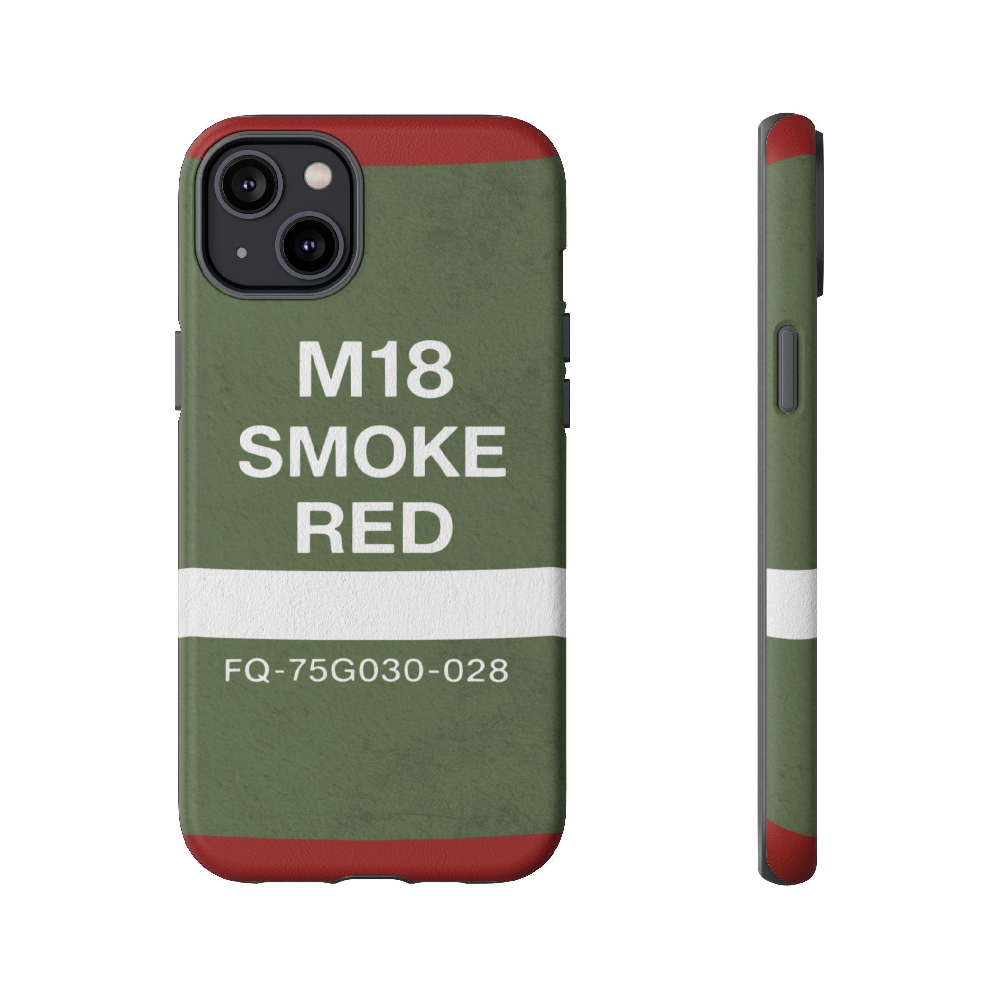 M18 Smoke Red Tough Phone Case | Military-Inspired Dual Layer Protective Cover