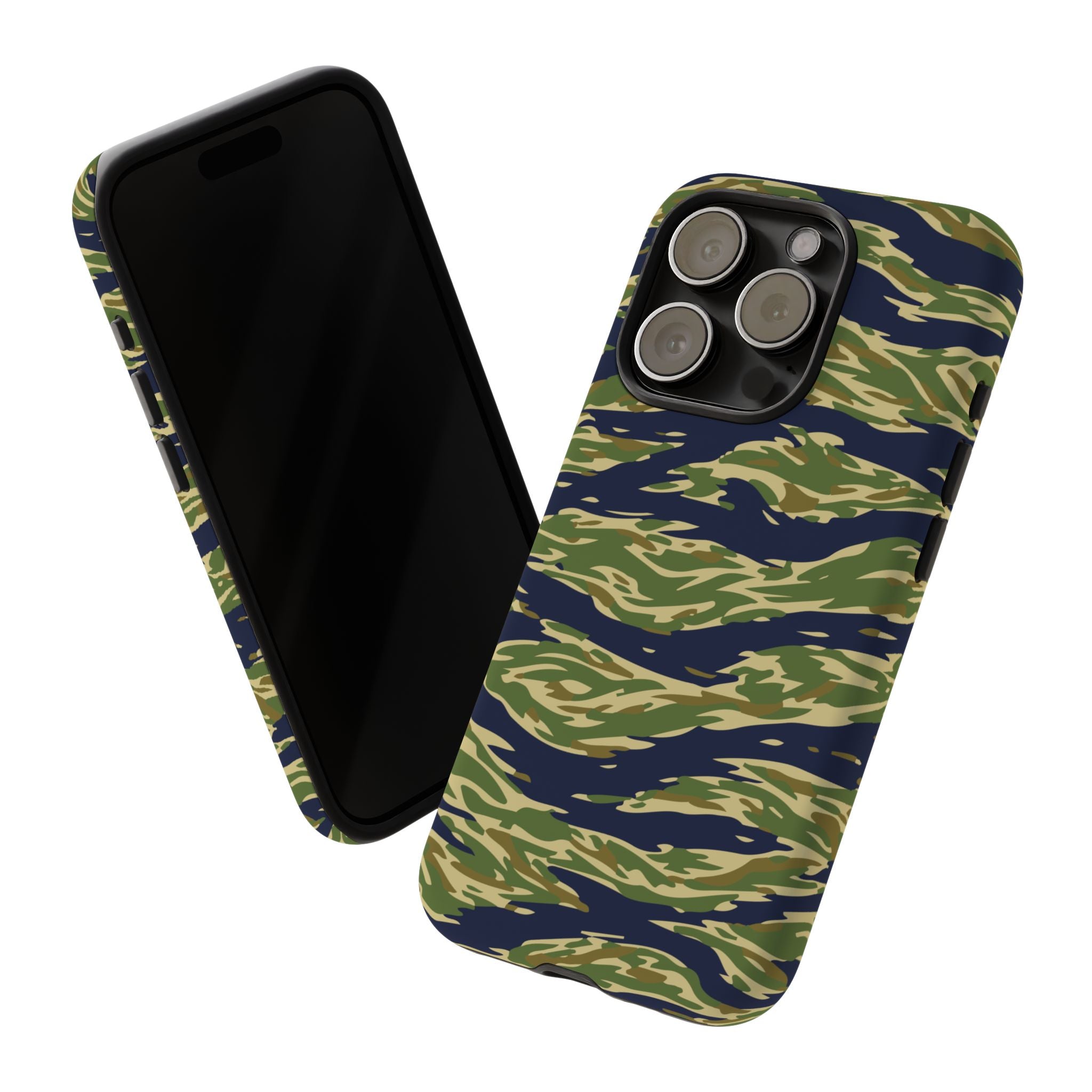Tiger Stripe Camo Tough Phone Case | Military-Inspired Dual-Layer Protection