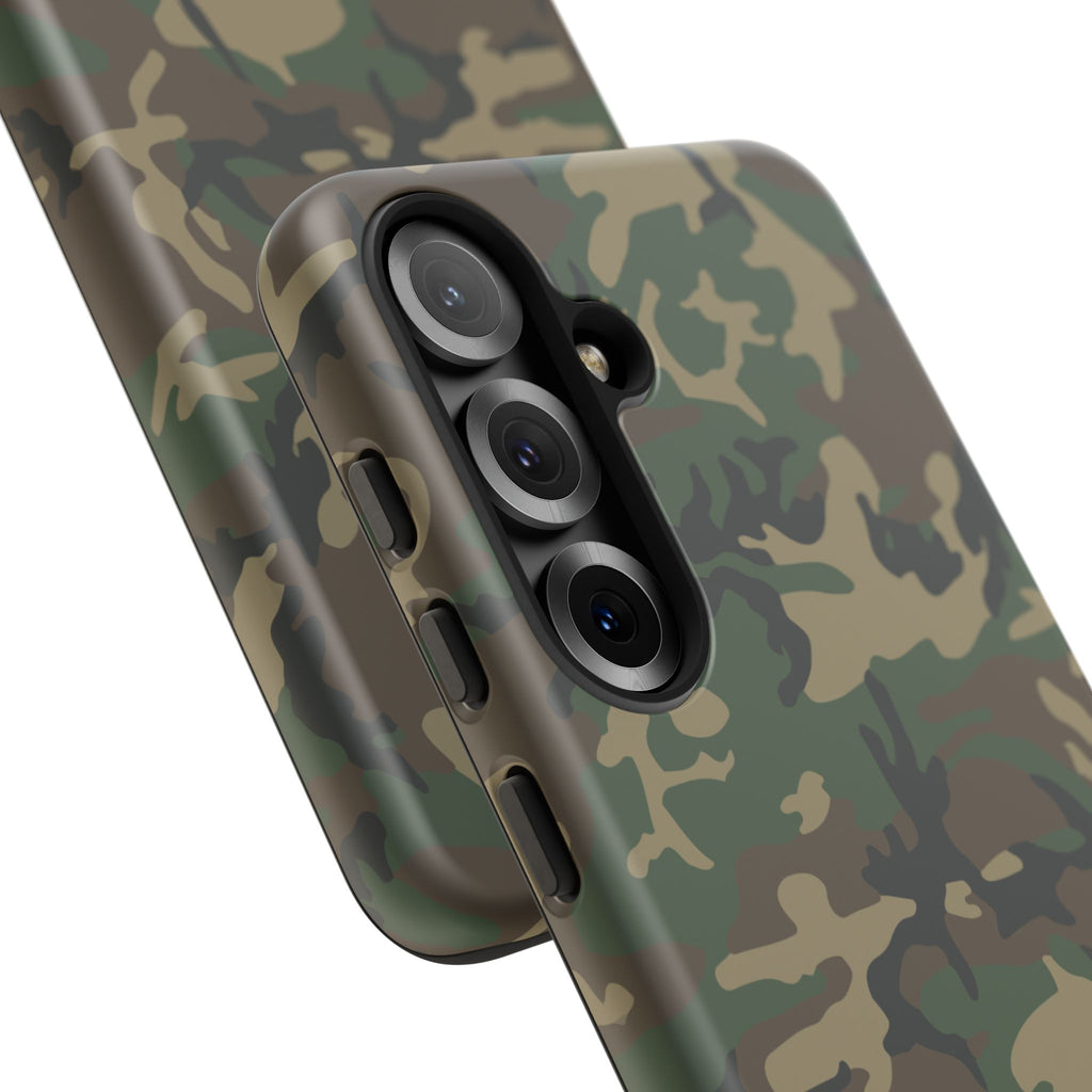 Woodland (M81) Tough Phone Case — Military-Inspired Dual-Layer Protective Cover