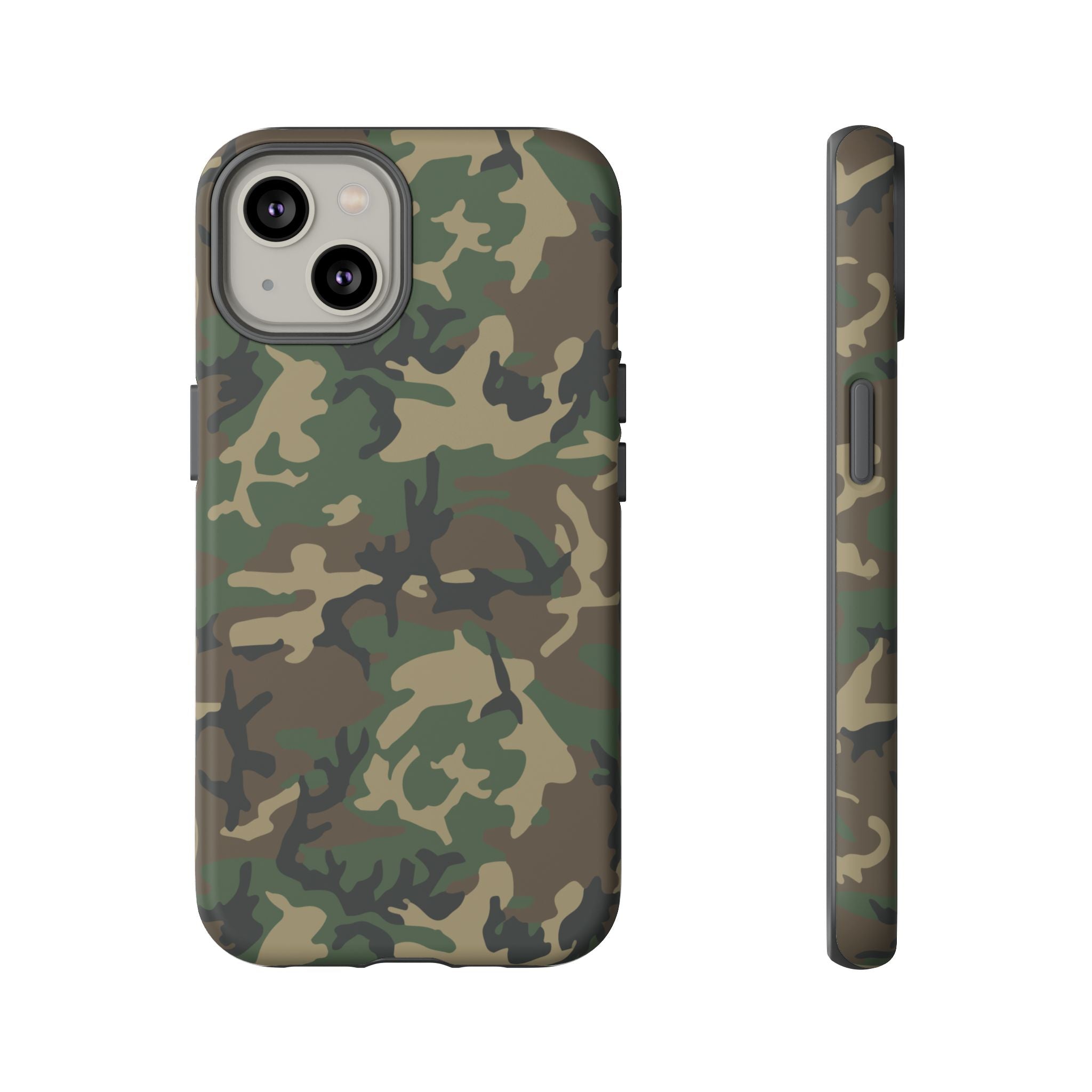 Woodland (M81) Tough Phone Case — Military-Inspired Dual-Layer Protective Cover