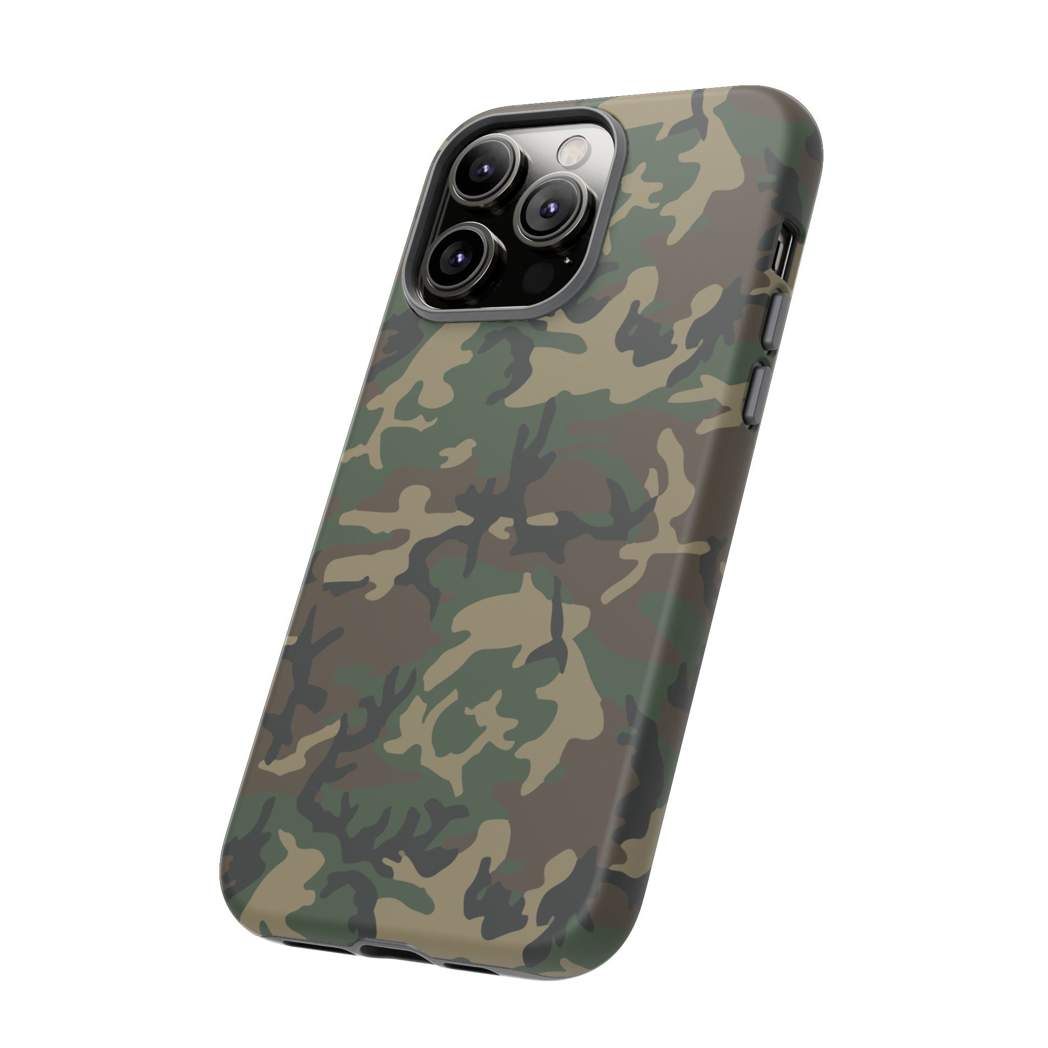 Woodland (M81) Tough Phone Case — Military-Inspired Dual-Layer Protective Cover