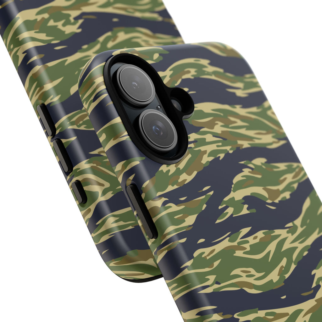 Tiger Stripe Camo Tough Phone Case | Military-Inspired Dual-Layer Protection