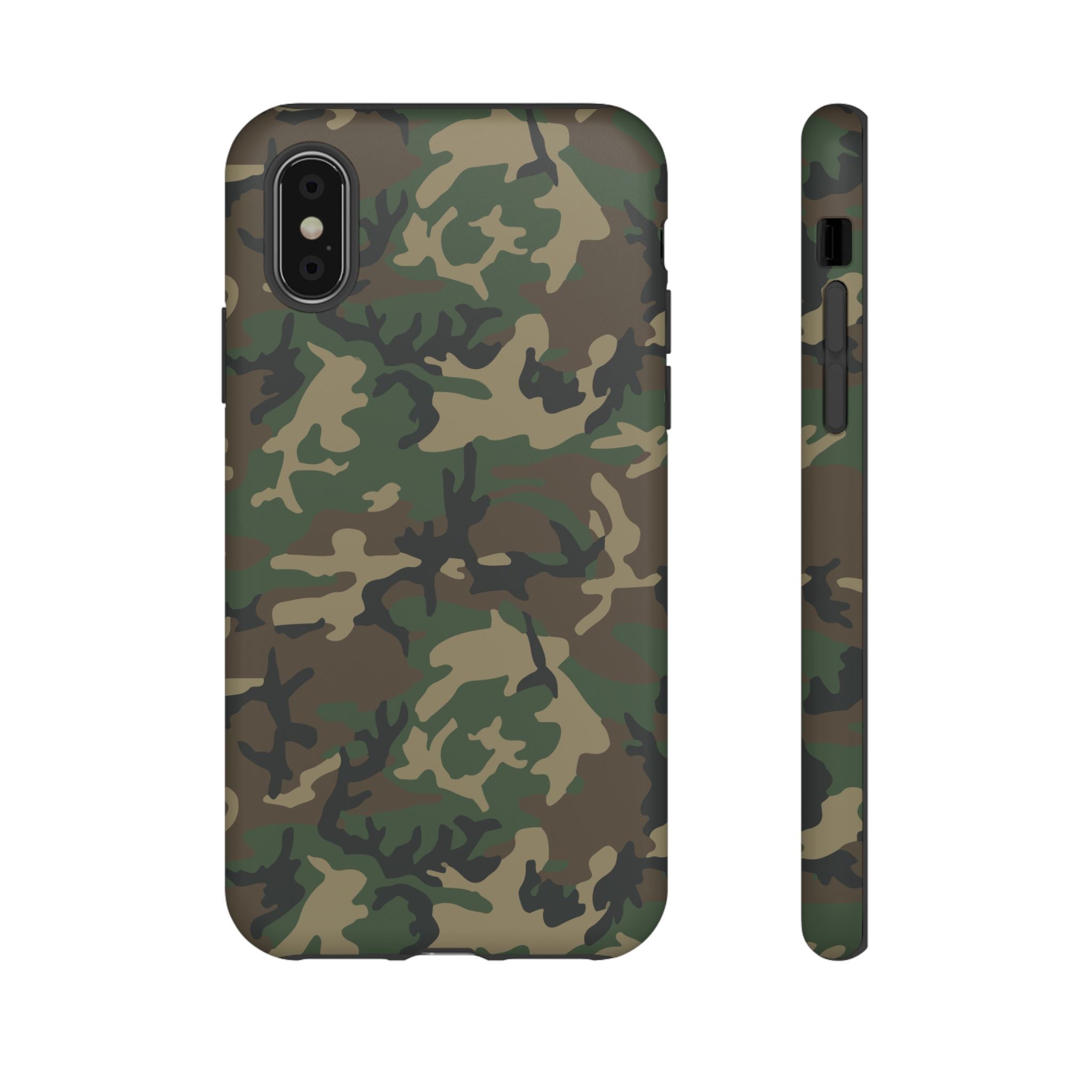 Woodland (M81) Tough Phone Case — Military-Inspired Dual-Layer Protective Cover