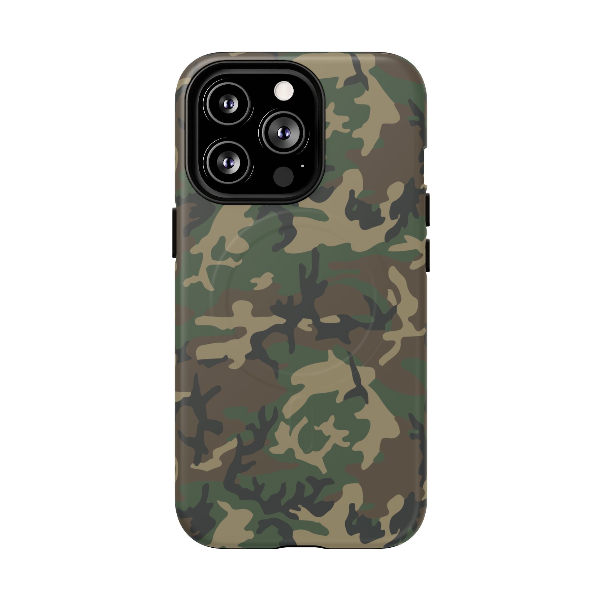 MagSafe® Compatible Tough Phone Case – M81 Woodland Camo | Rugged Military-Style Cover