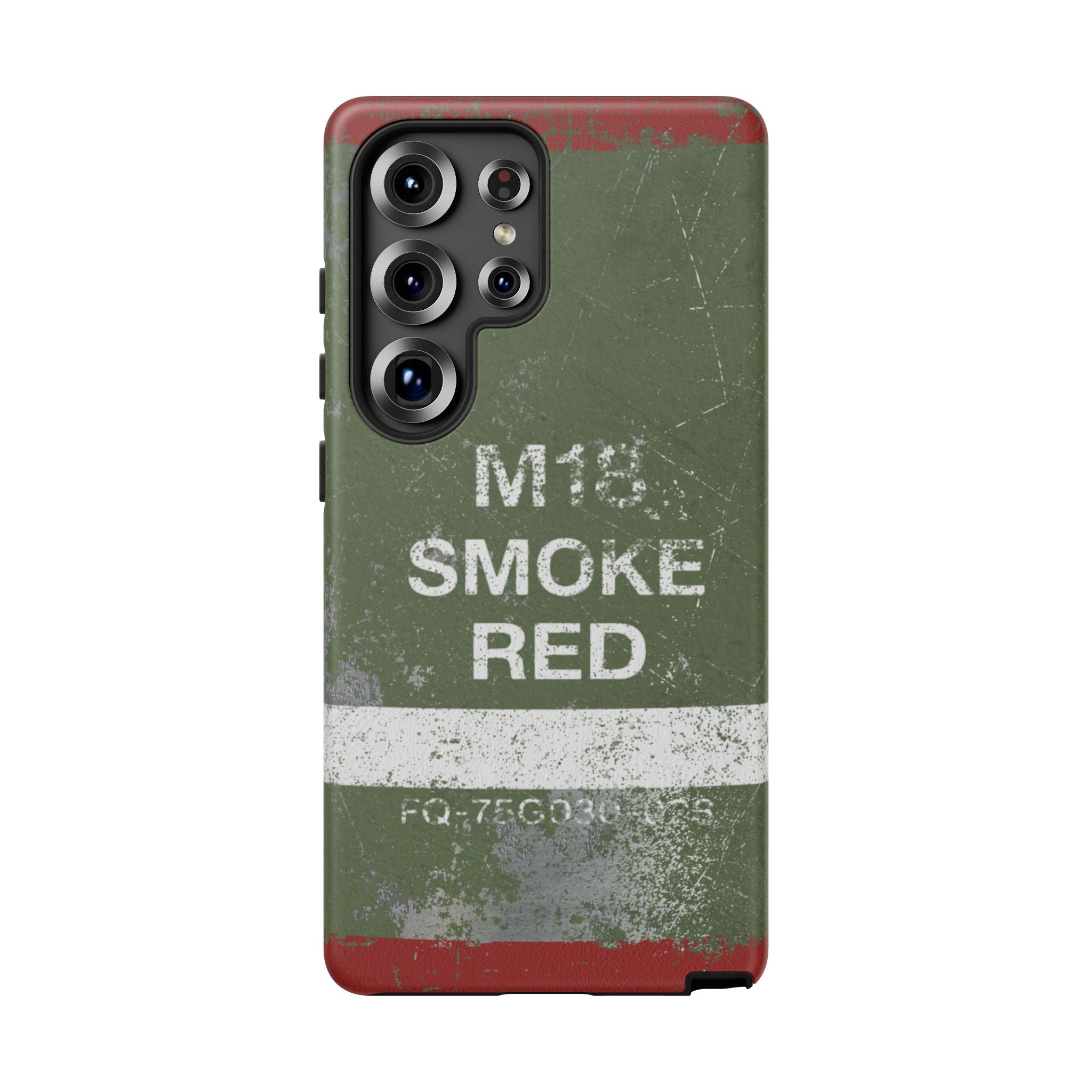 M18 Smoke Red (Distressed) Phone Case | Military-Inspired Dual Layer Protective Cover