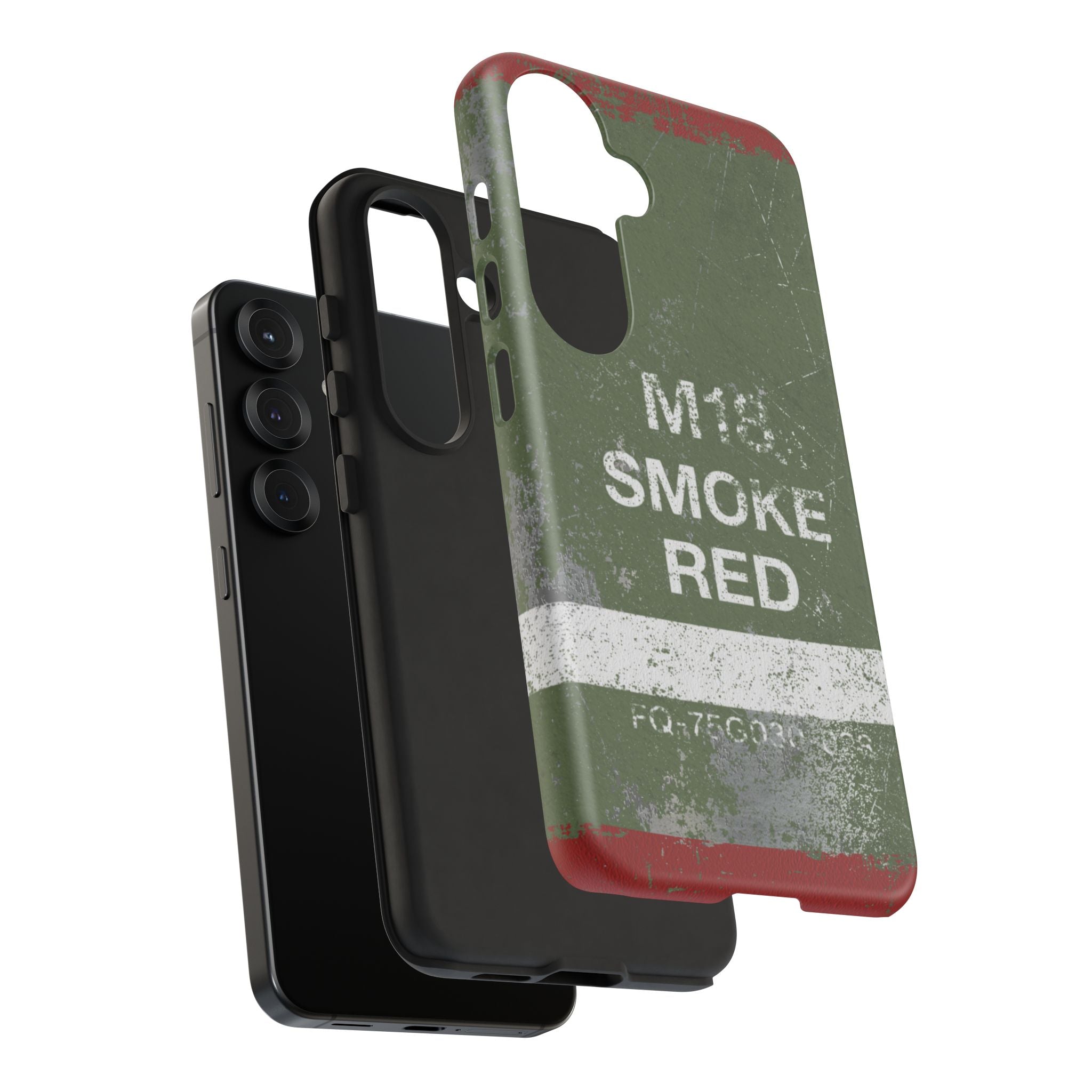 M18 Smoke Red (Distressed) Phone Case | Military-Inspired Dual Layer Protective Cover