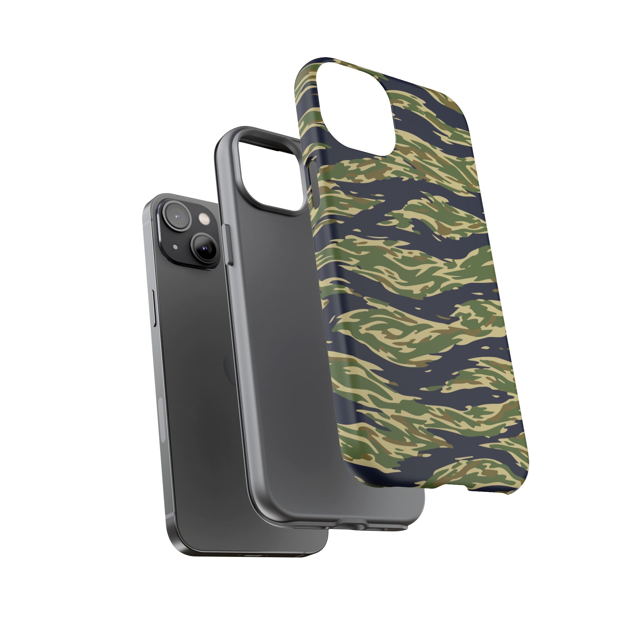 Tiger Stripe Camo Tough Phone Case | Military-Inspired Dual-Layer Protection