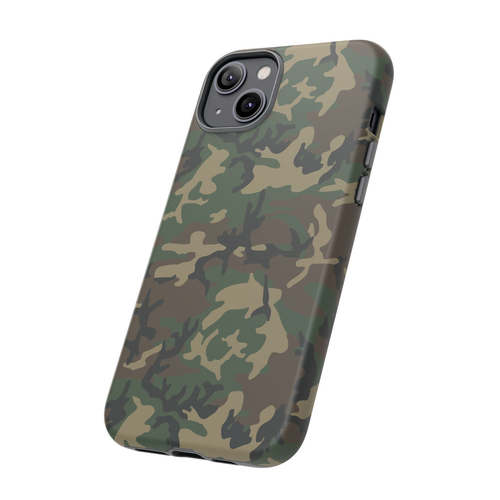 Woodland (M81) Tough Phone Case — Military-Inspired Dual-Layer Protective Cover