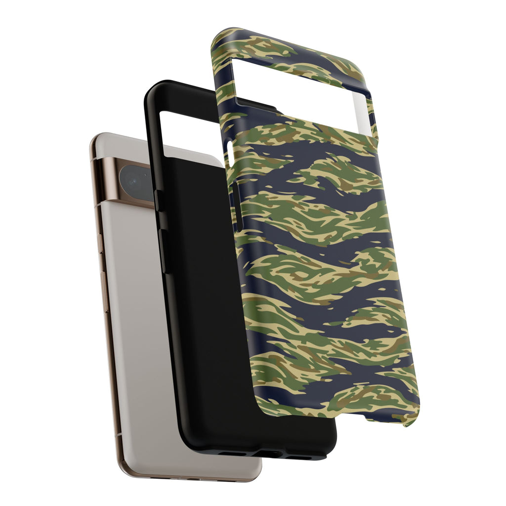 Tiger Stripe Camo Tough Phone Case | Military-Inspired Dual-Layer Protection