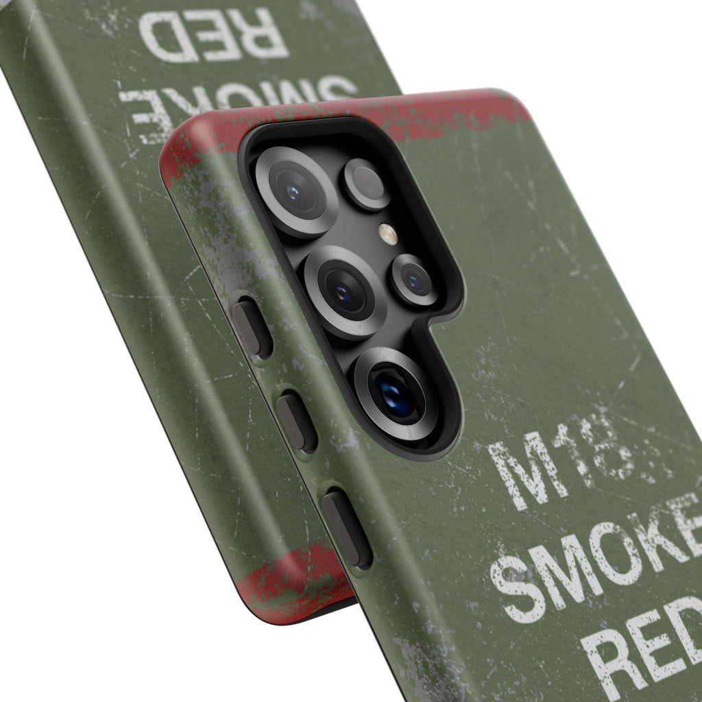 M18 Smoke Red (Distressed) Phone Case | Military-Inspired Dual Layer Protective Cover