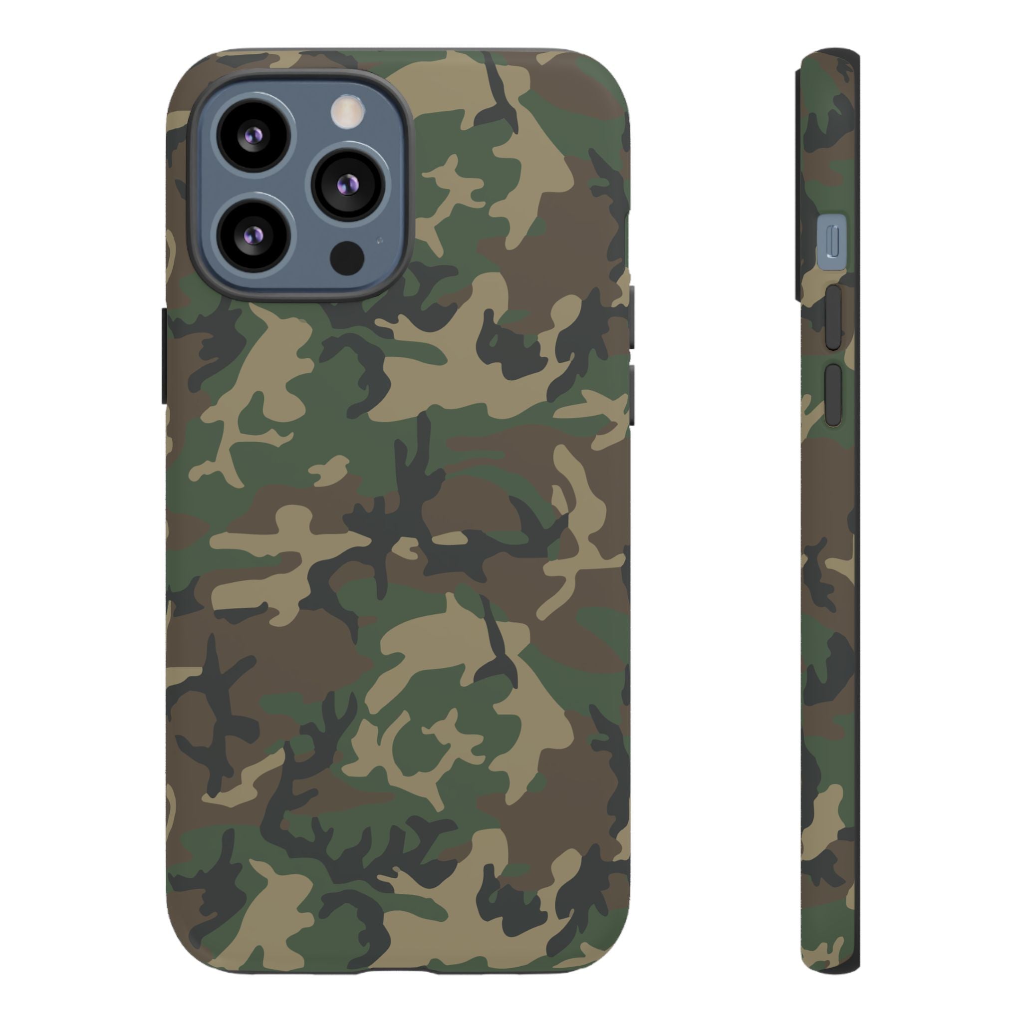 Woodland (M81) Tough Phone Case — Military-Inspired Dual-Layer Protective Cover