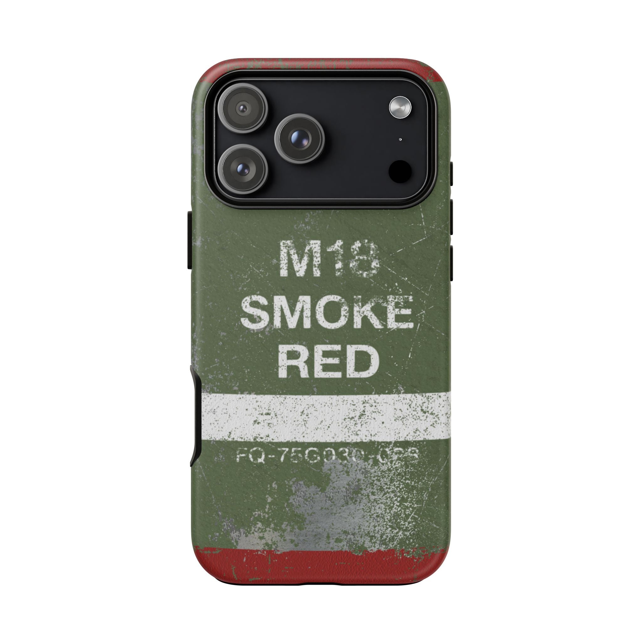 M18 Smoke Red (Distressed) Phone Case | Military-Inspired Dual Layer Protective Cover