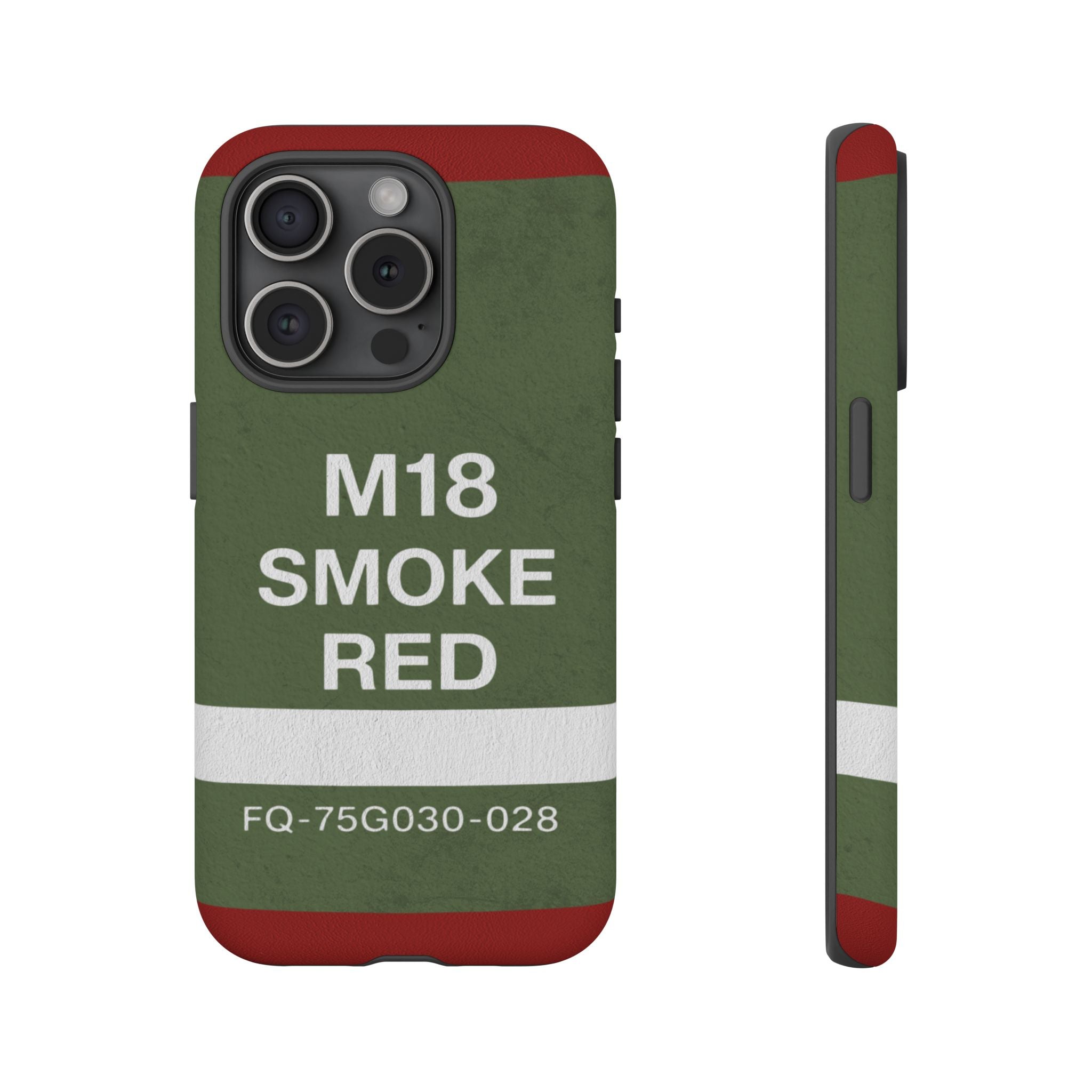 M18 Smoke Red Tough Phone Case | Military-Inspired Dual Layer Protective Cover