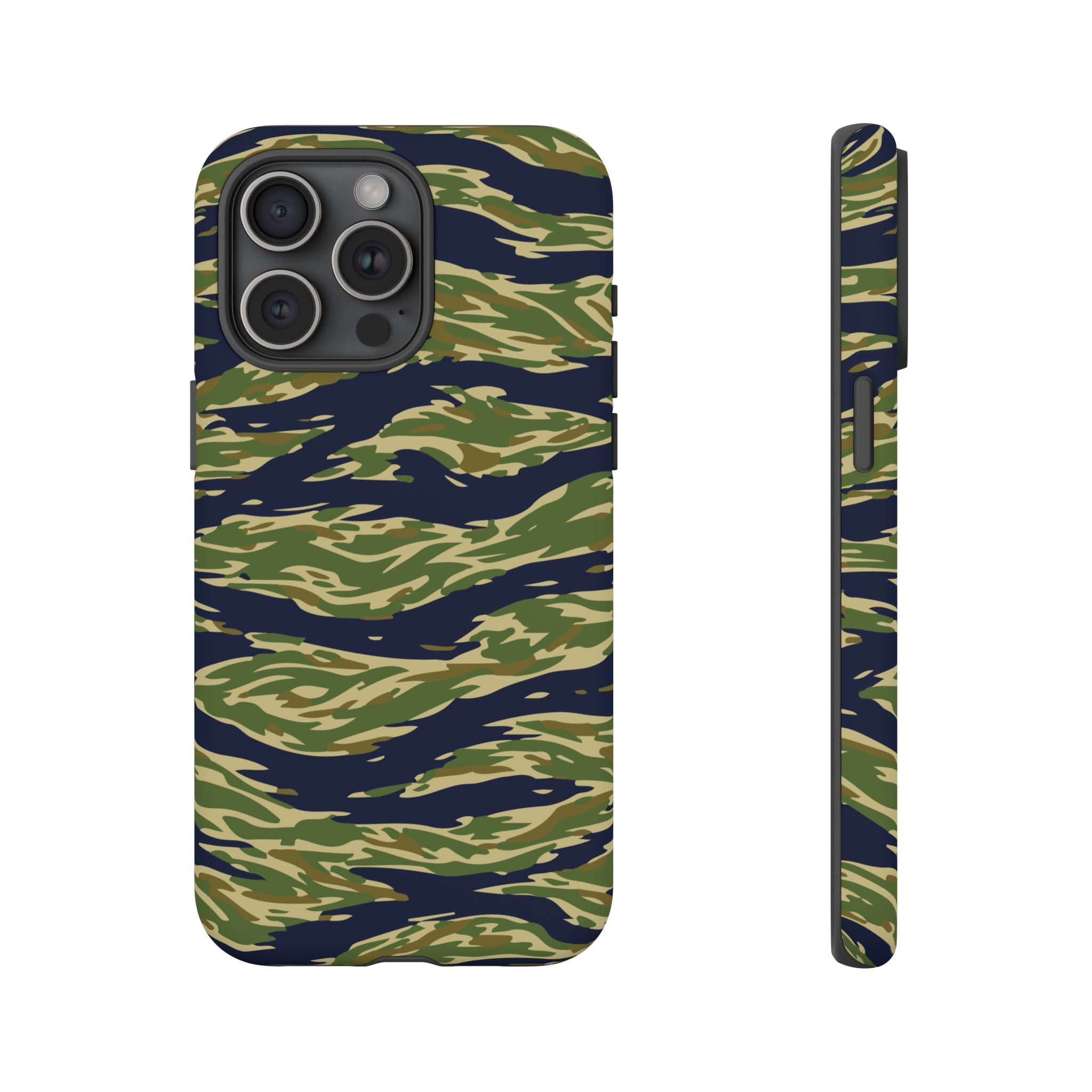 Tiger Stripe Camo Tough Phone Case | Military-Inspired Dual-Layer Protection