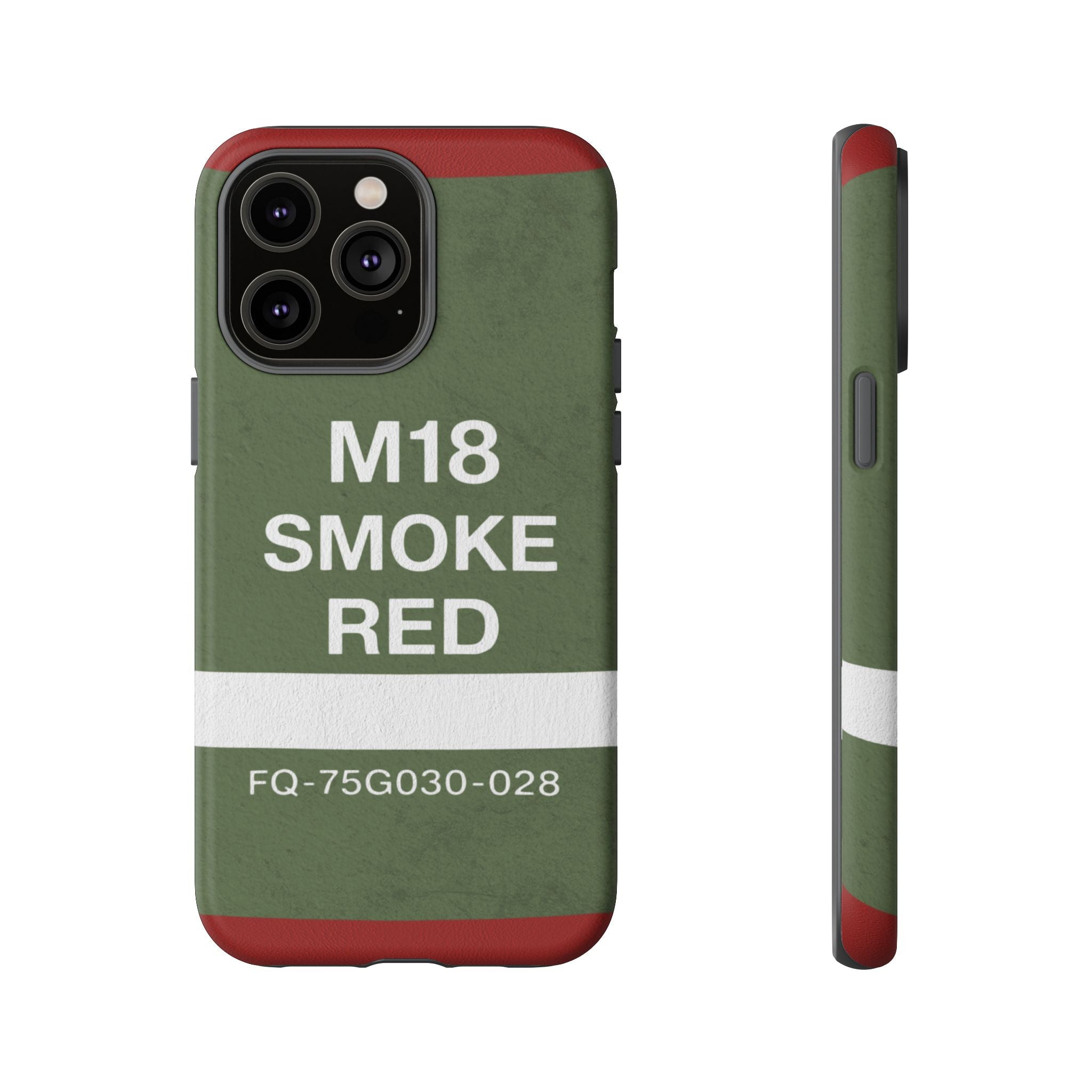 M18 Smoke Red Tough Phone Case | Military-Inspired Dual Layer Protective Cover