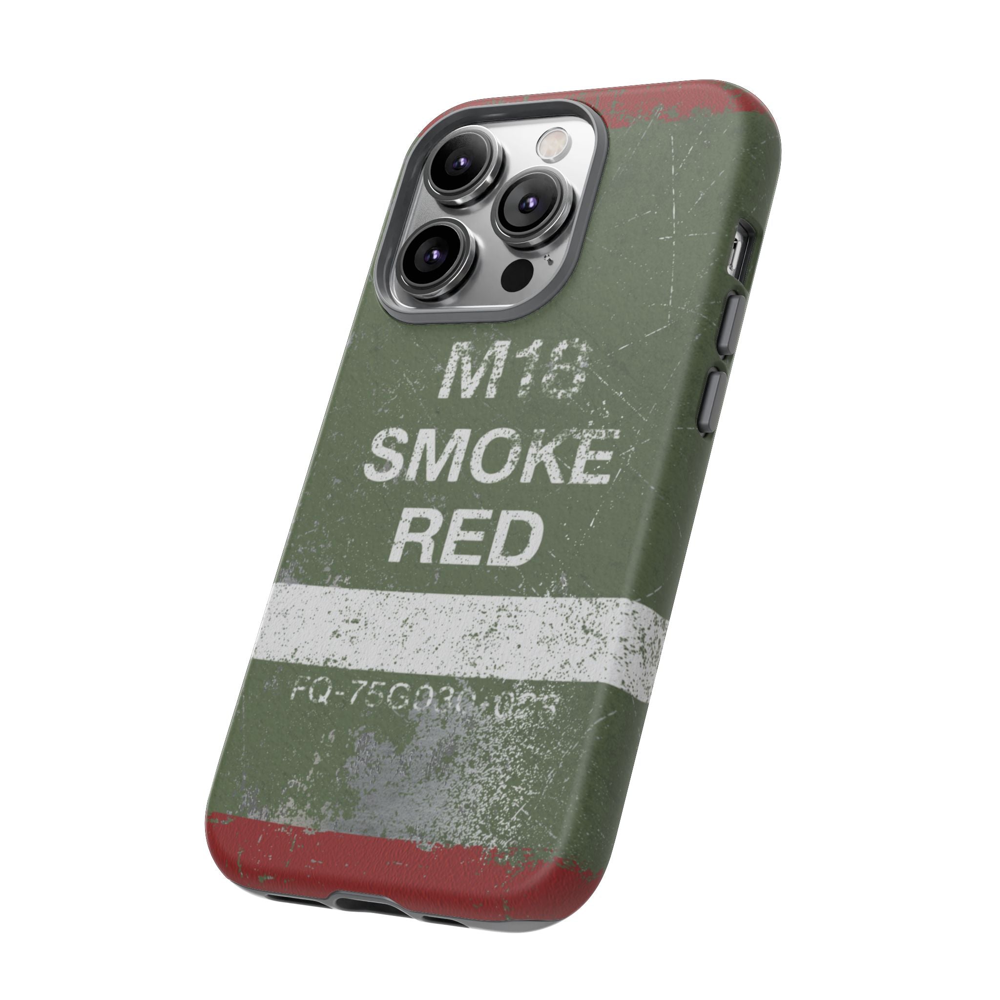 M18 Smoke Red (Distressed) Phone Case | Military-Inspired Dual Layer Protective Cover