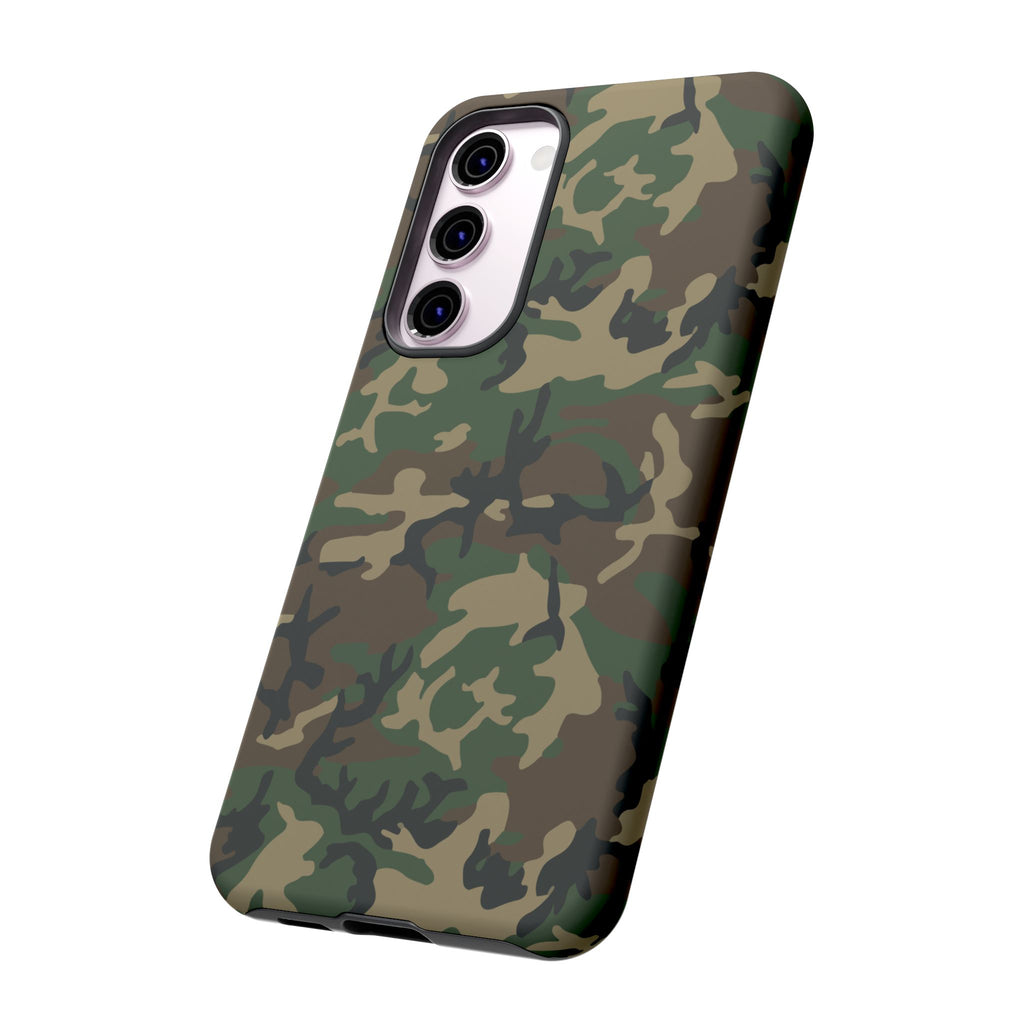 Woodland (M81) Tough Phone Case — Military-Inspired Dual-Layer Protective Cover