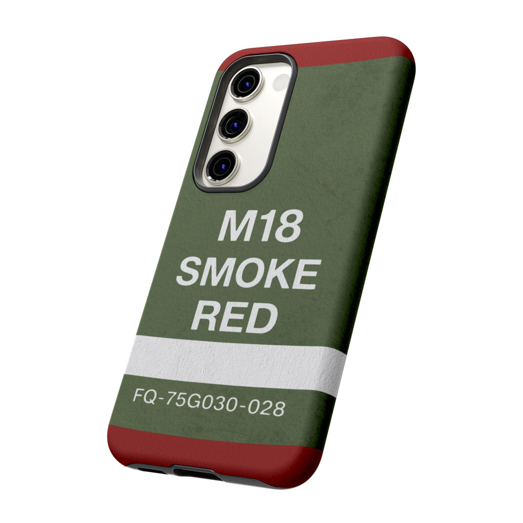 M18 Smoke Red Tough Phone Case | Military-Inspired Dual Layer Protective Cover