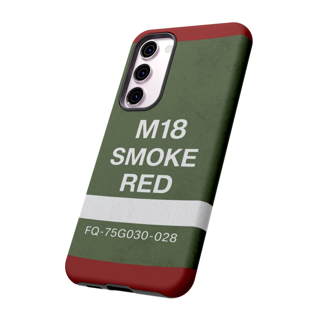 M18 Smoke Red Tough Phone Case | Military-Inspired Dual Layer Protective Cover