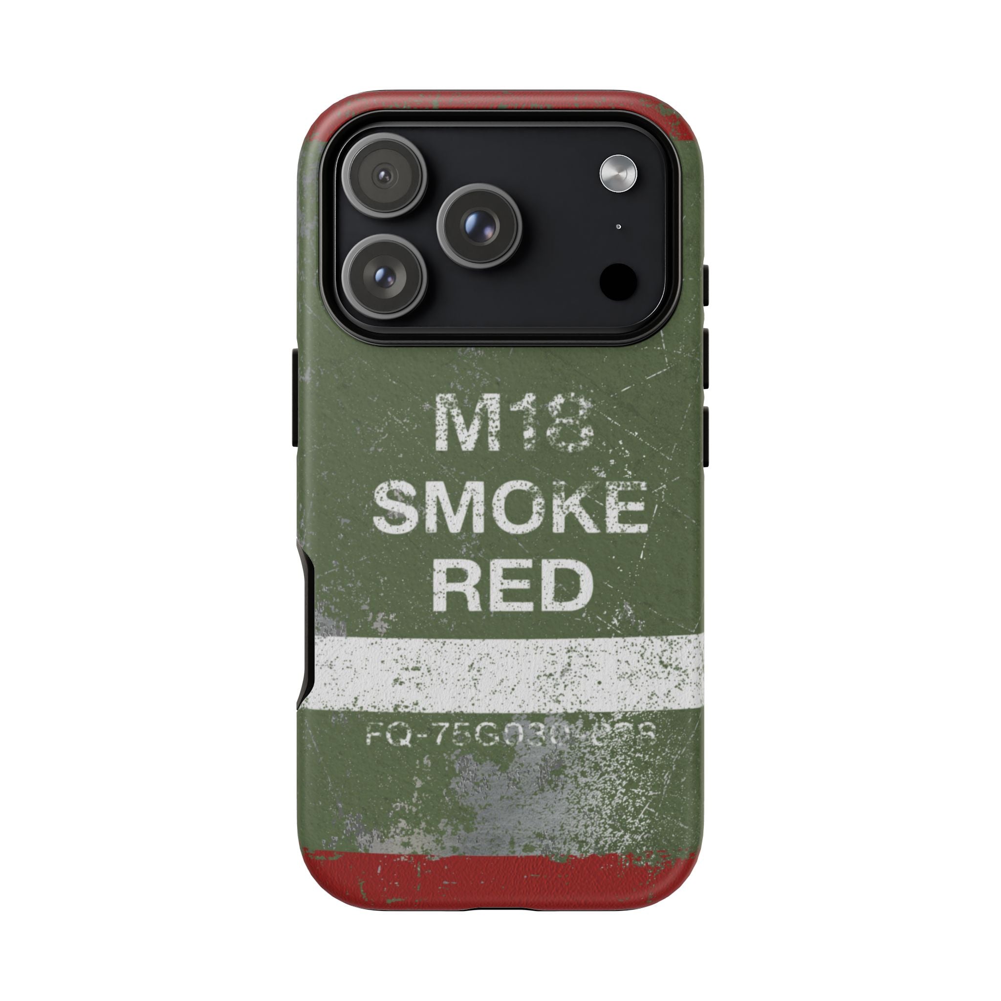 M18 Smoke Red (Distressed) Phone Case | Military-Inspired Dual Layer Protective Cover